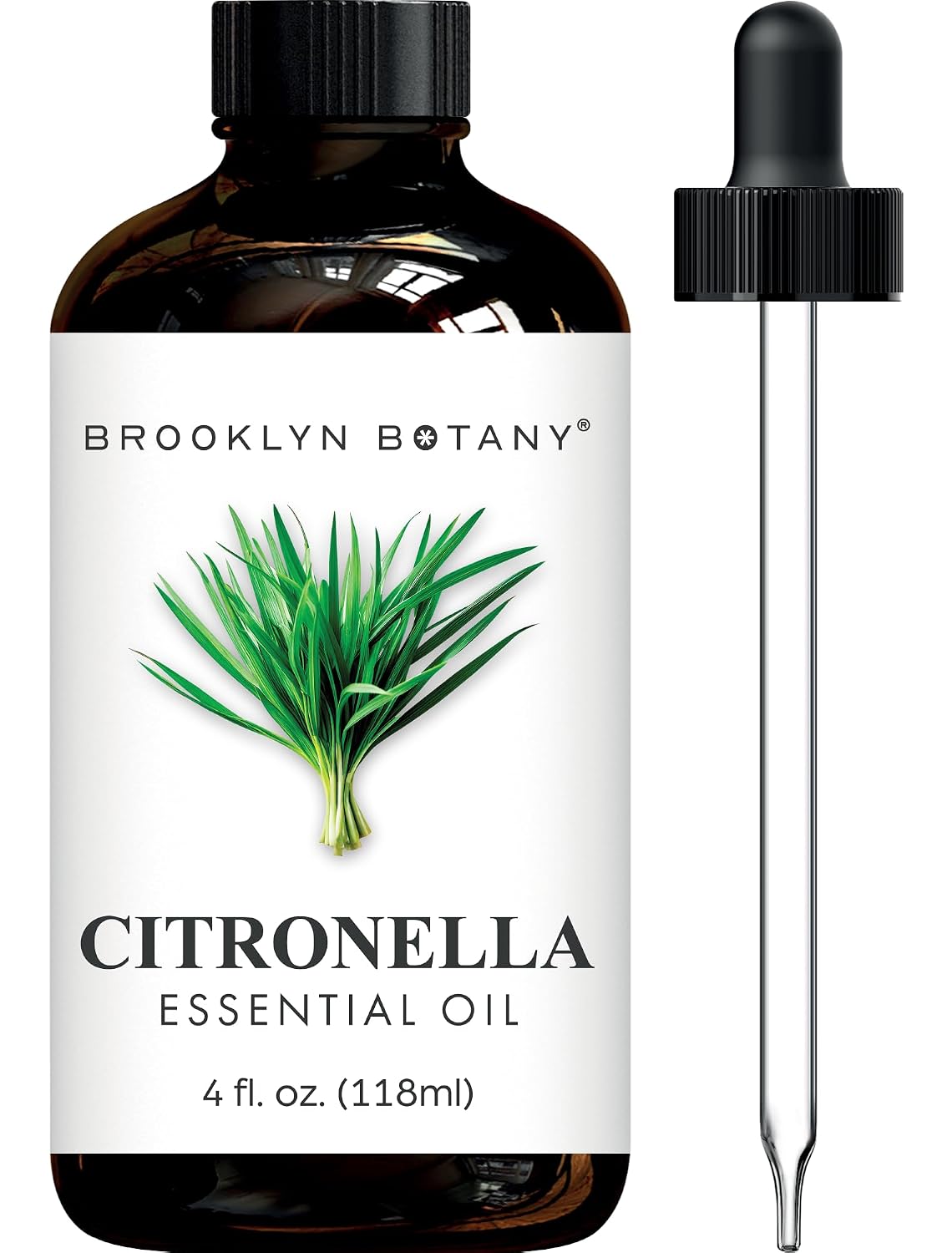 Brooklyn Botany Citronella Essential Oil - 100% Pure and Natural - Premium Grade Oil with Dropper - for Aromatherapy and