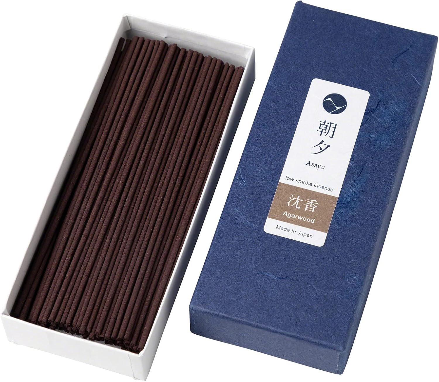 Asayu Japan Agarwood Incense Sticks - Low Smoke Japanese Incense, 40g (70-80 Sticks), Made in Japan, Smokeless for Less Irritation and Non-Toxic, for Meditation, Relaxation & Home Fragrance