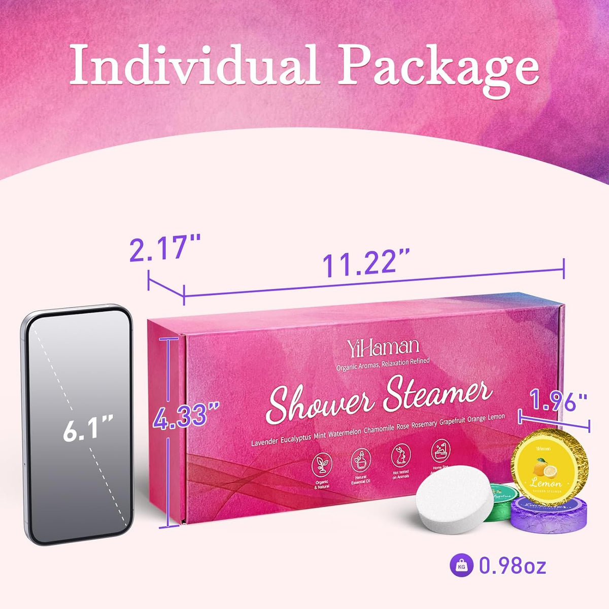 40PCS Shower Steamers Aromatherapy for Women or Men, 10 Scents Shower Bombs