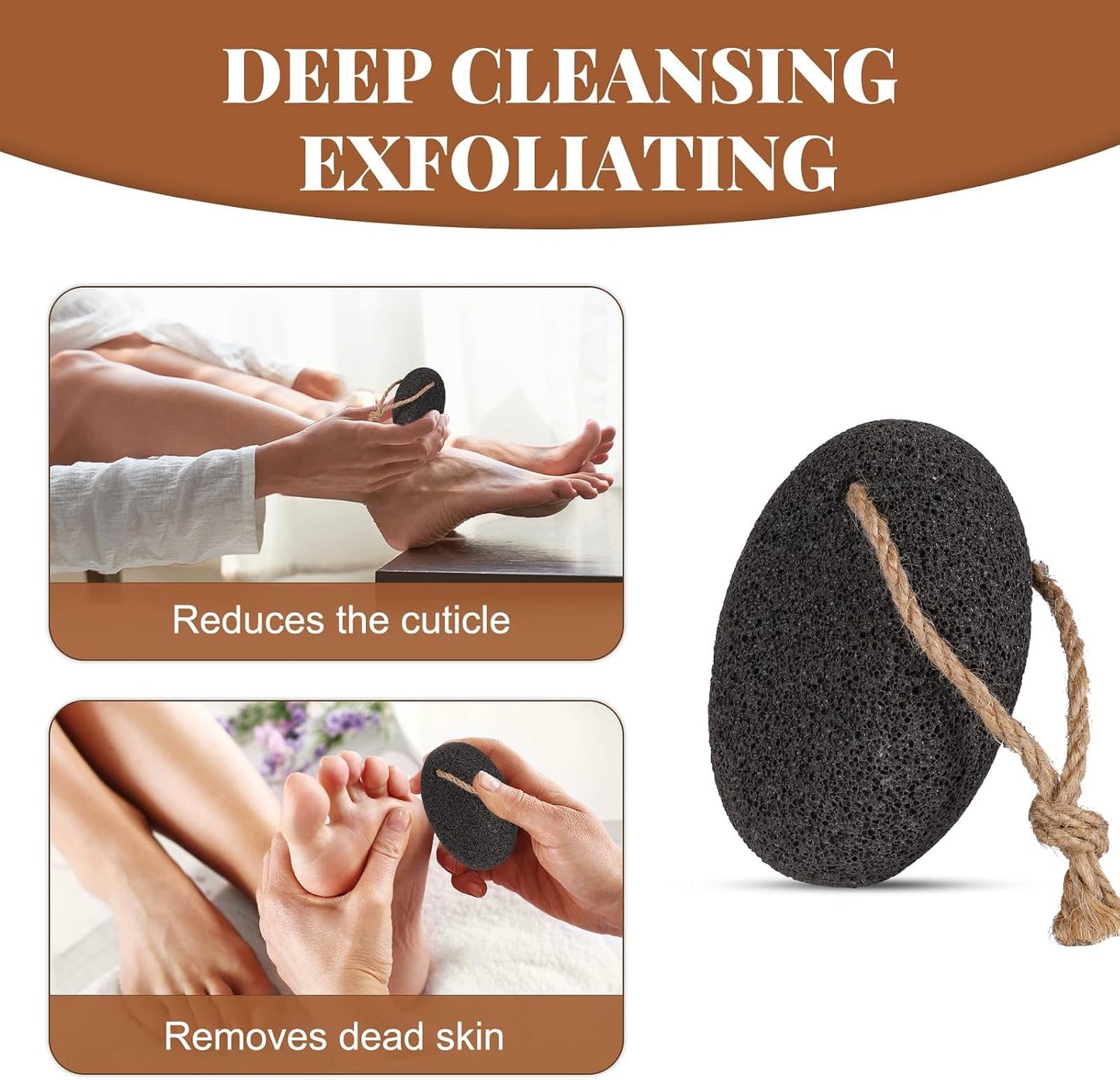 Dry Brushing Body Brush Set- Wooden Long Handle Body Brush Set with Pumice Stone & Face Brush, Boar Bristle Body Bath Scrubber Brush for Lymphatic Drainage & Cellulite, Detachable