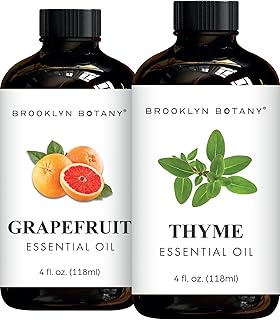 Brooklyn Botany Grapefruit & Thyme Essential Oils – 4 Fl Oz (Pack of 2) – 100% Pure & Natural – Refreshing & Herbal Aromatherapy Blend
