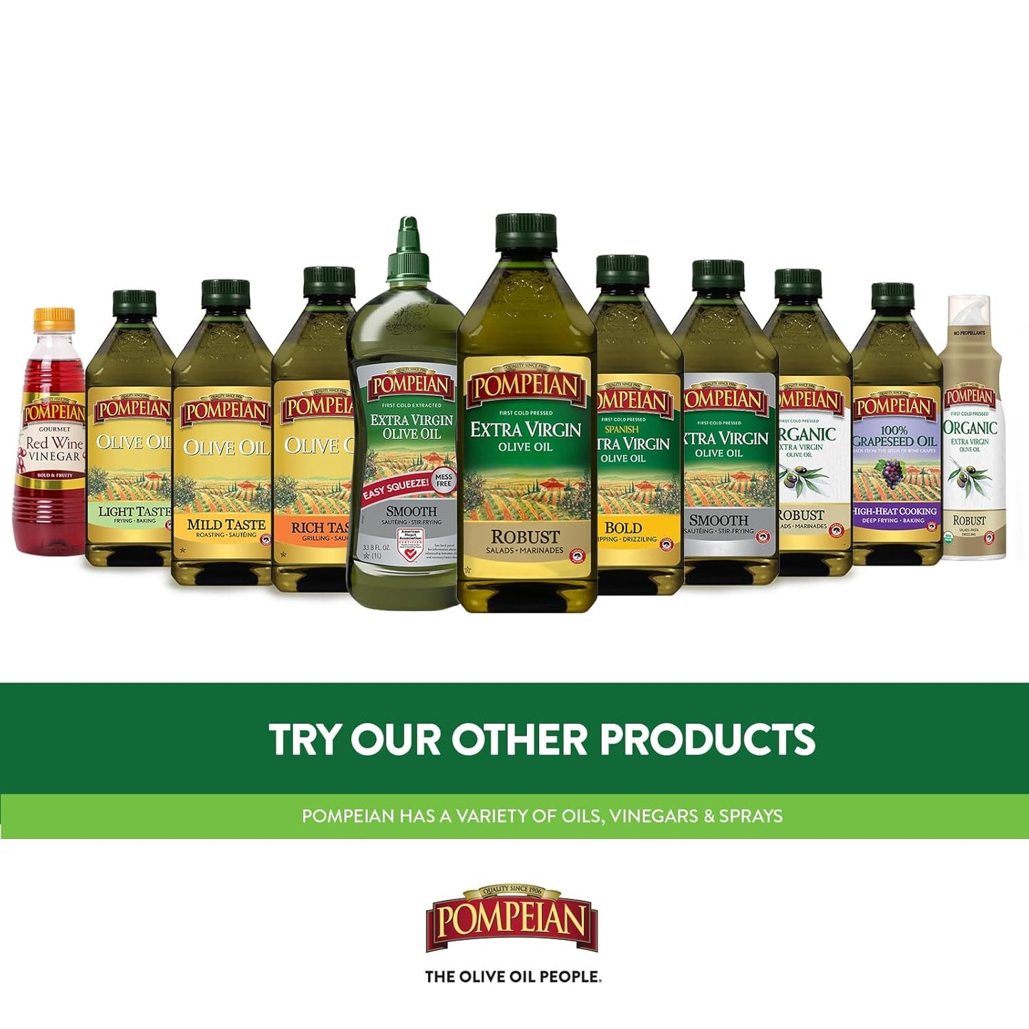 Pompeian 100% Grapeseed Oil, Light and Subtle Flavor, 24 Fl Oz, Pack of 6