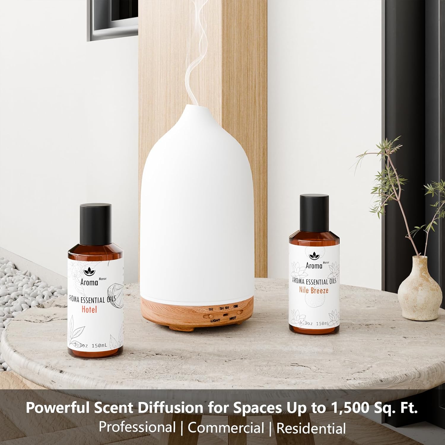 Essential Oil, Heaven Scent - 150ML Luxury Home Aromatherapy Diffuser Oil - Bergamot, Apple, Peach, Musk