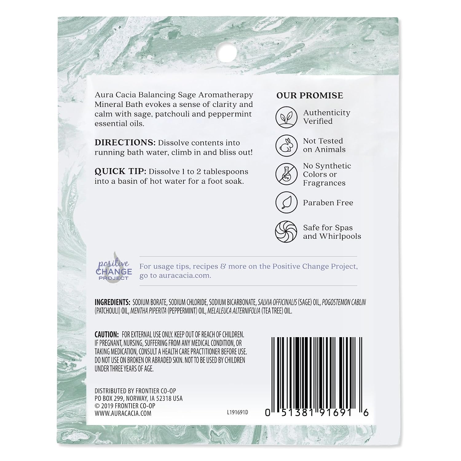 Aura Cacia Sage Mineral Bath 2.5 oz.