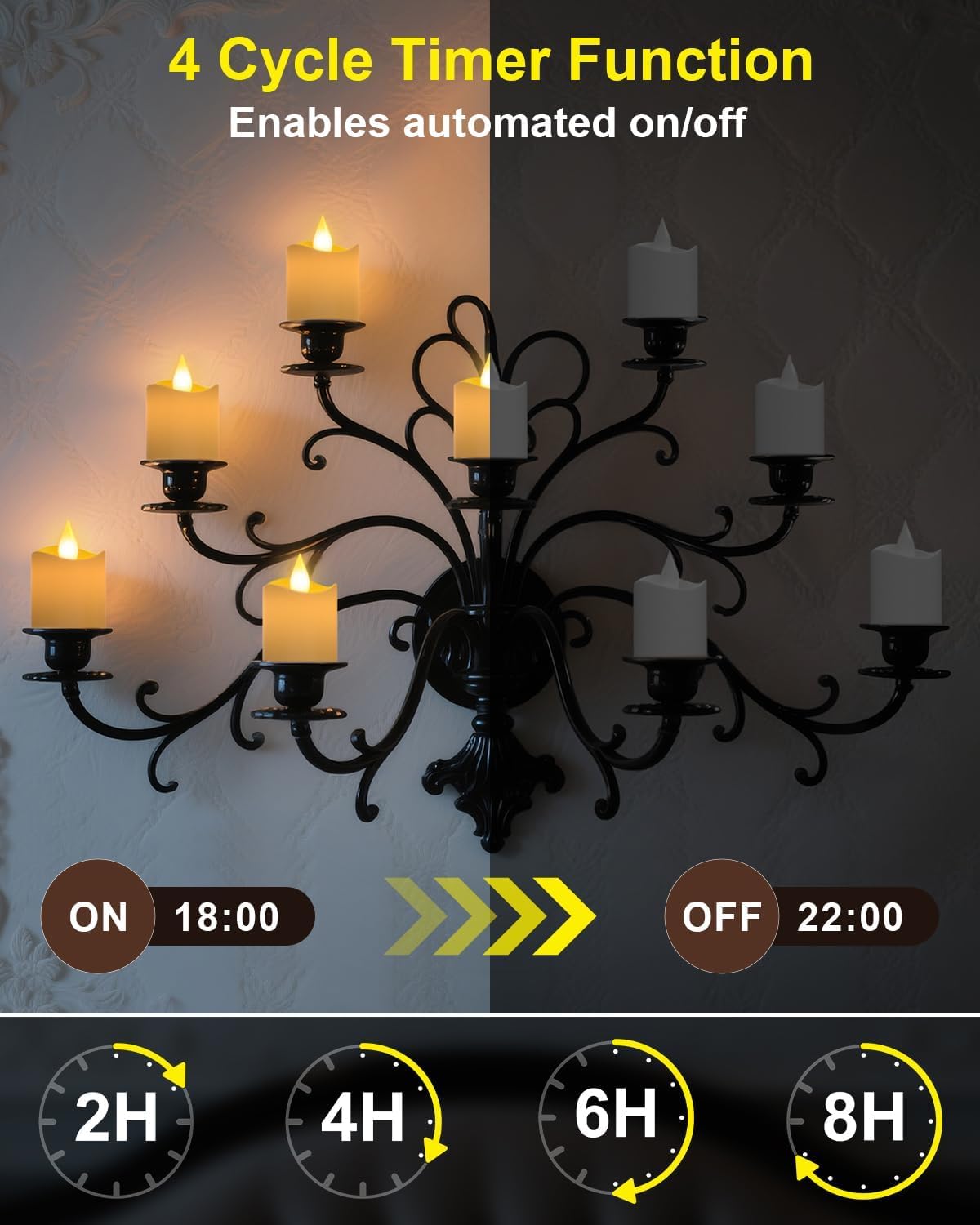 SoulBay Flameless Candles Rechargeable with Remote, 6pcs Electric LED Fake White Votive Candles with Charging Base and Timer, Flickering Decorative Lights for Home Table Holidays Christmas Décor