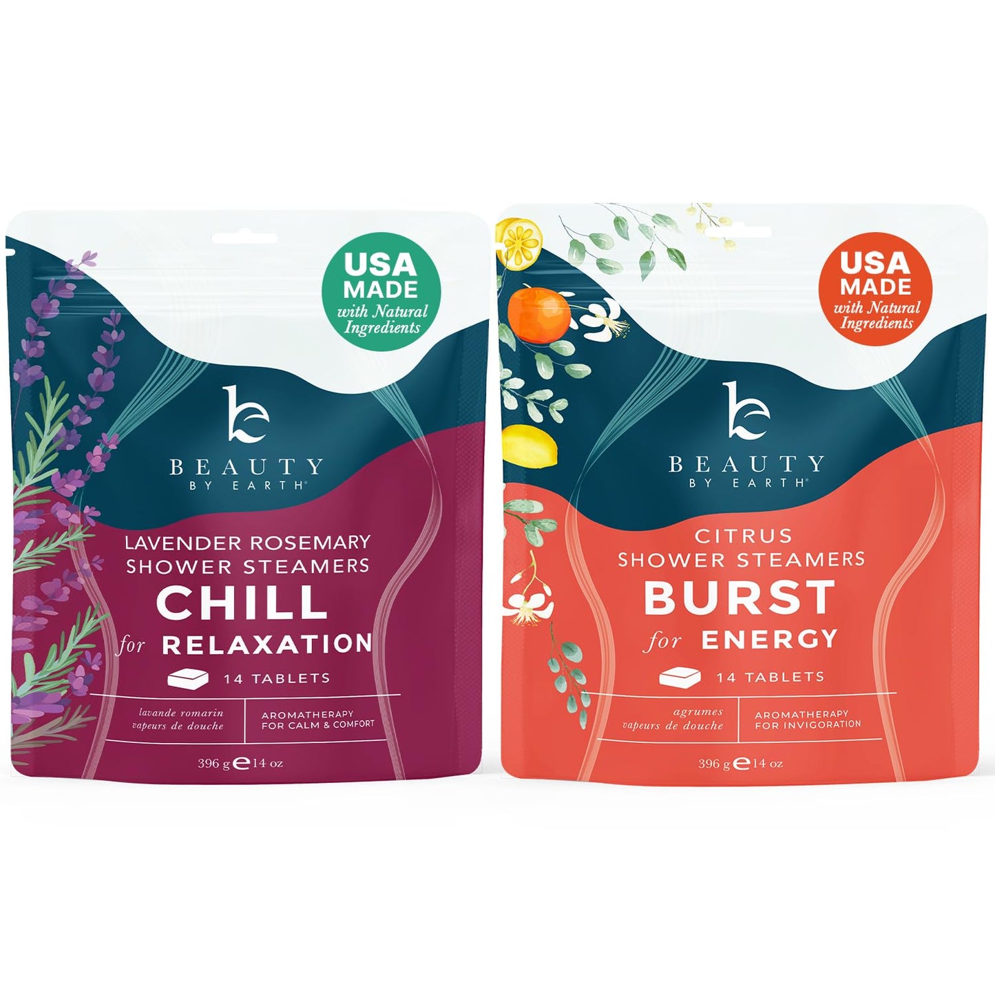 Shower Steamers Aromatherapy - USA Made with Natural Ingredients, Shower Bombs with Essential Oil, Self Care Gifts for Women & Men