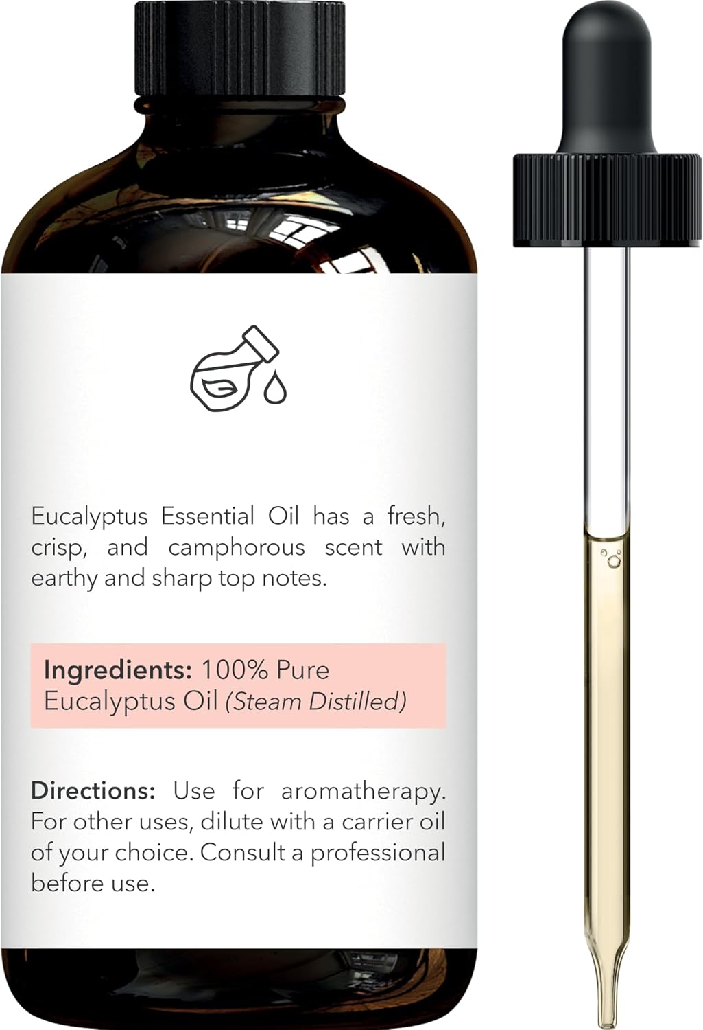 Brooklyn Botany Eucalyptus & Tea Tree Essential Oils – 4 Fl Oz (Pack of 2) – 100% Pure & Natural – Clean & Purifying Aromatherapy Blend