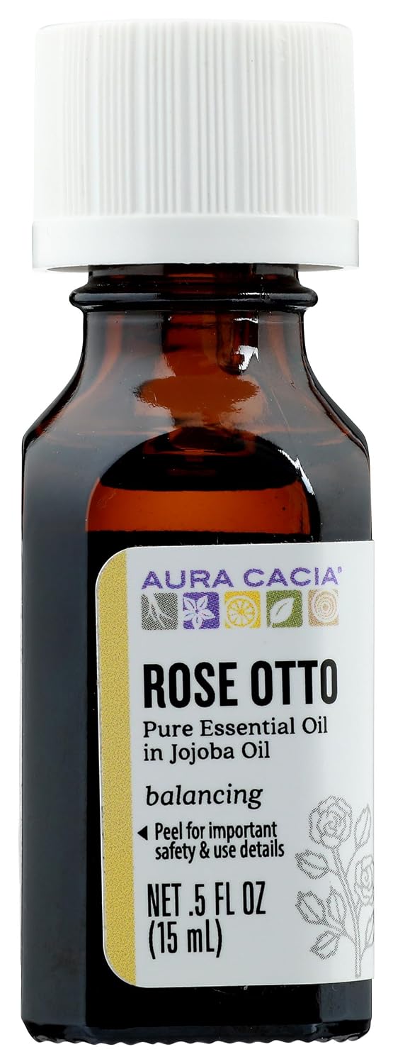 Precious Essentials Oil Rose Otto w/Jojoba Aura Cacia 0.5 oz Oil