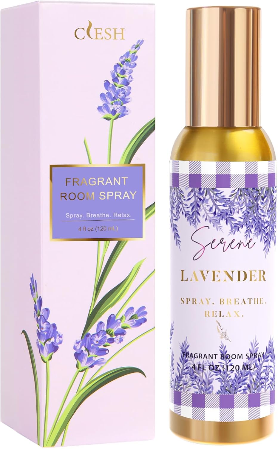 Room Spray, Serene Lavender, 4 fl oz, Air Freshener for Home, Long-Lasting Odor Eliminator for Bathroom and Office