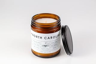 North Carolina State Candle - Rambling Caravan - Soy/Coconut Wax, Cotton Wick, Phthalate Free (7oz) - Pumpkin Caramel Crunch