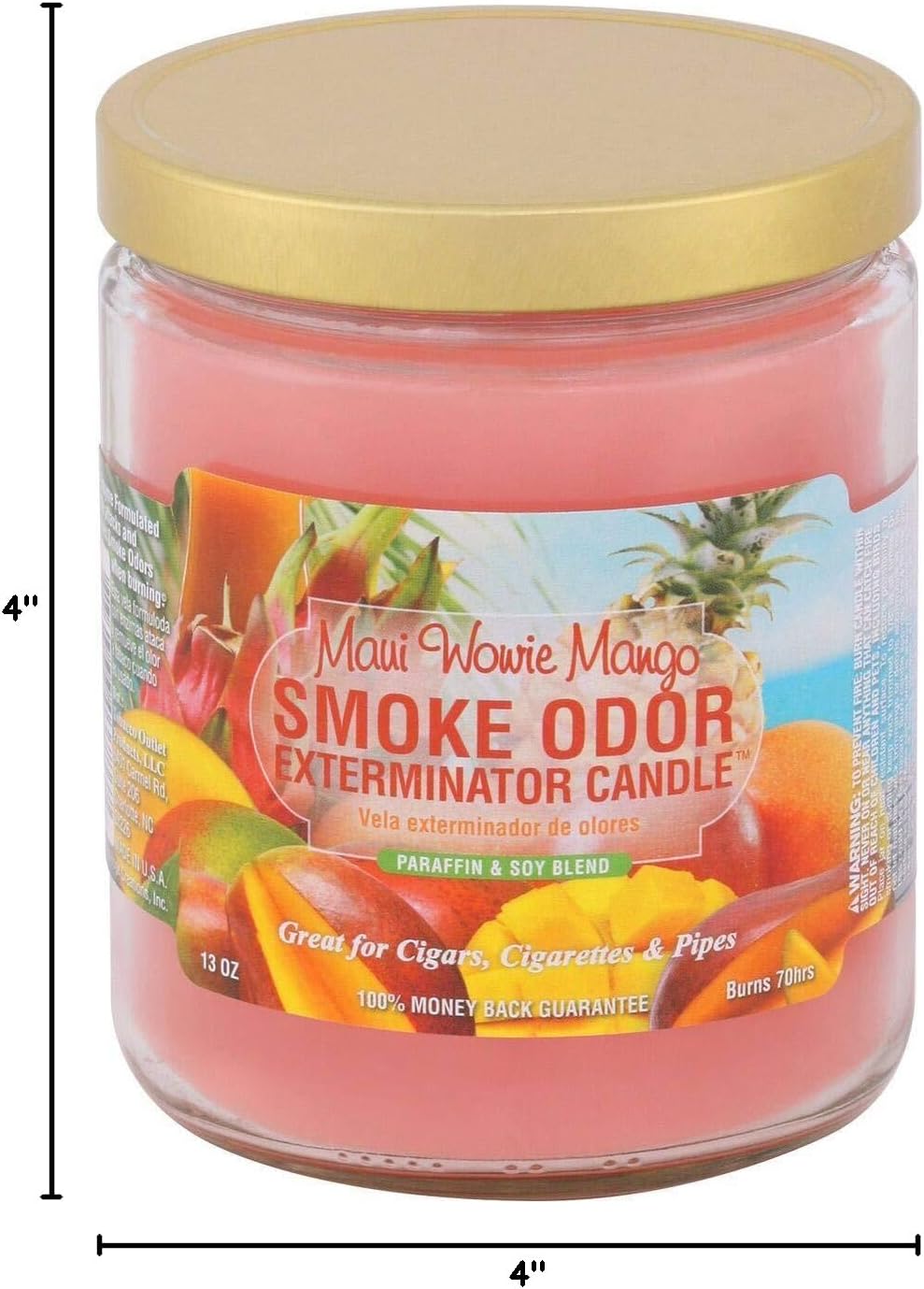 Smoke Odor Exterminator 13oz Jar Candle, Maui Wowie Mango