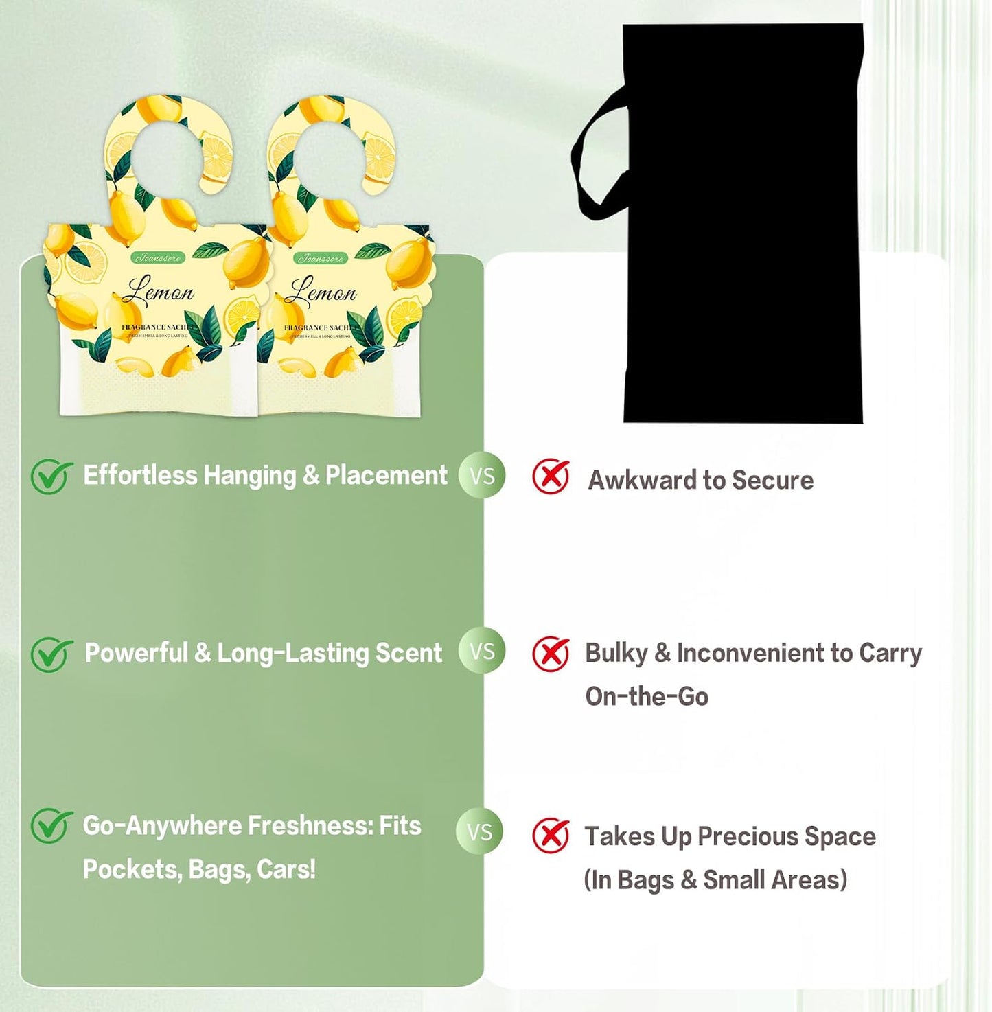 15 Packs Lemon Scented Sachets Bag for Drawers and Closets, Home Fragrance Sachet, Long-Lasting Hanging Closet Deodorizer Smell Goods for House