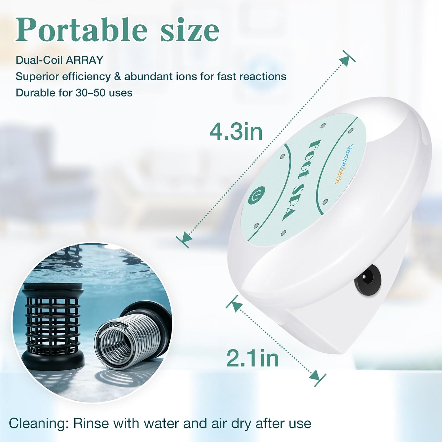 Portable Ionic Detox Foot Bath Machine, Ionic Detox Foot Spa Chi Cleanse with 5 Liners for Home Use Spa Club Salon or Holiday Travel Gift US Stock(Tub not Include)