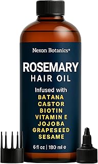 Batana Rosemary Oil for Hair Growth 6 fl oz - Lightweight Scalp Oil for Dry, Damaged Hair & Frizz Control - Aceite de Romero Para el Cabello - Nexon Botanics