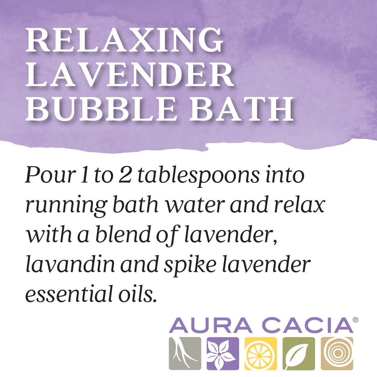 Aura Cacia Relaxing Lavender Bubble Bath, 13 fl oz - Paraben-Free with 100% Pure Essential Oils - Calming and Refreshing Lavender Aromatherapy for Body and Mind
