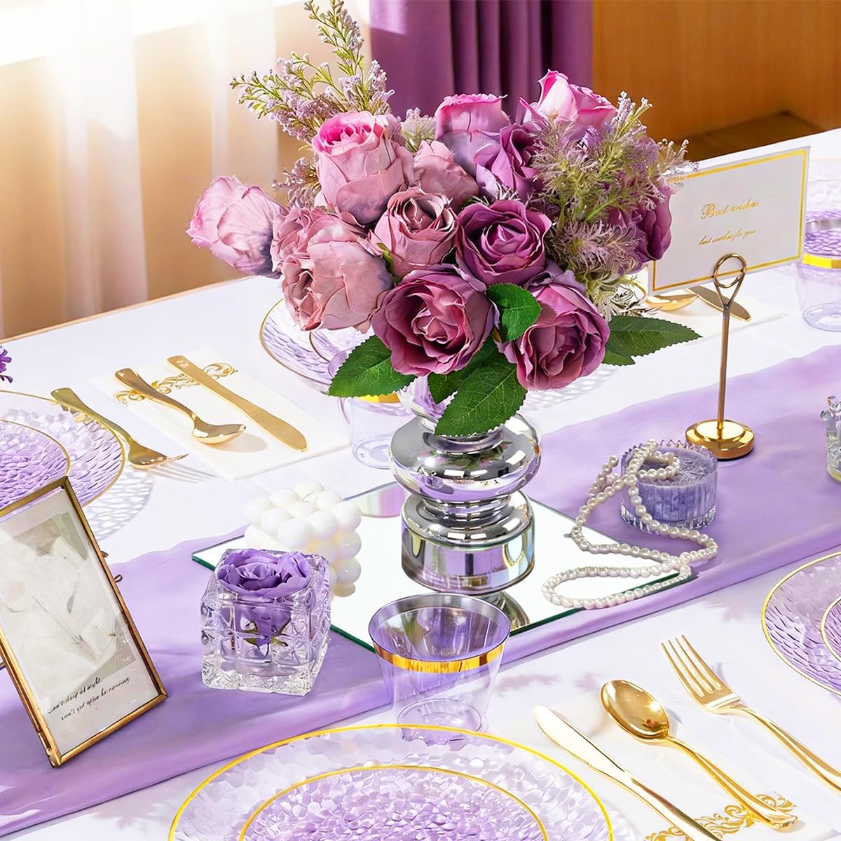 20PCS Acrylic Square Mirror Centerpieces for Tables,12" Bulk Mirrored Trays Candle Holder Plate Acrylic Mirror Tiles for Wedding Birthday Christmas Party Table Decorations, Craft (12inch)