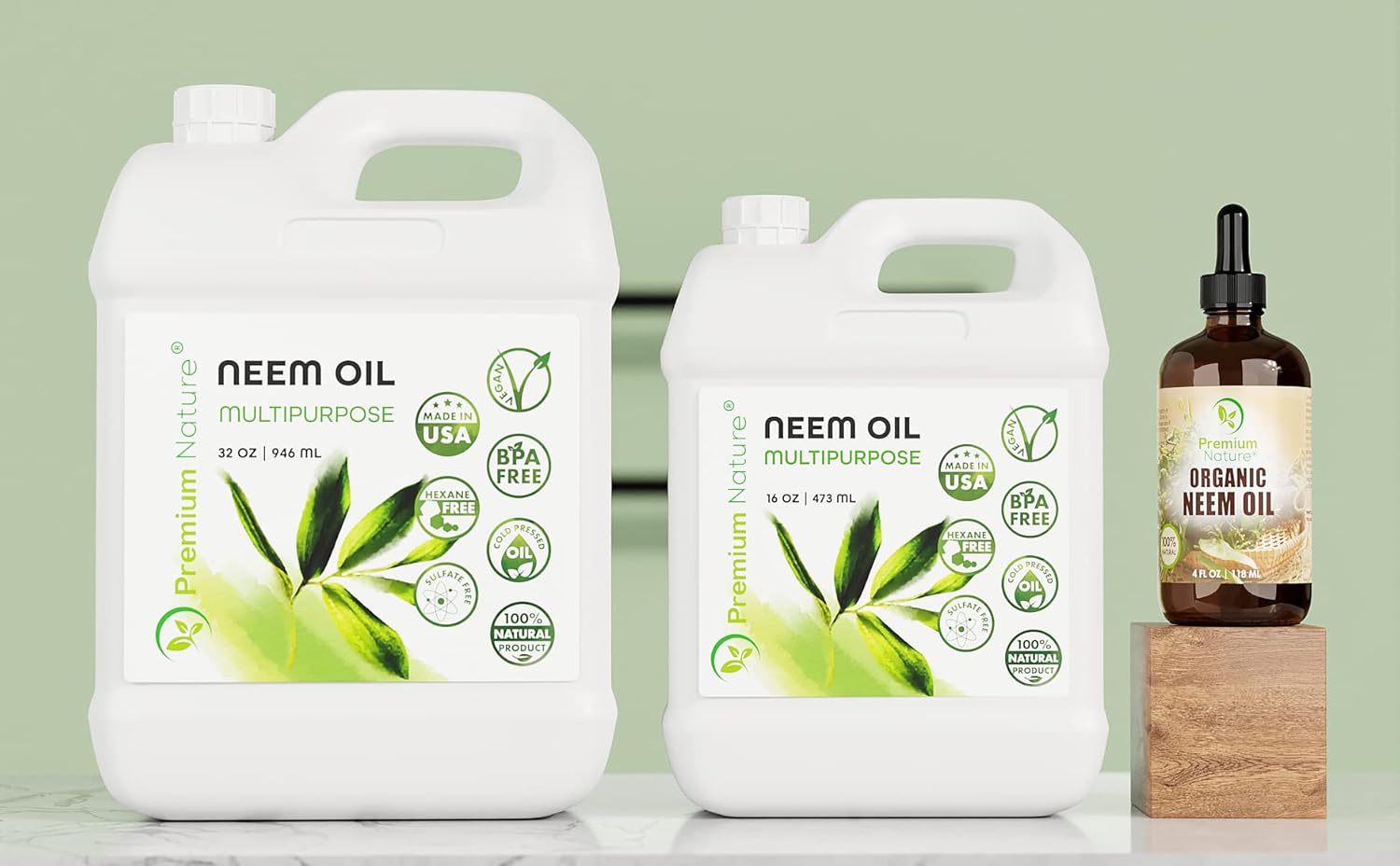 Organic Neem Oil for Skin and Hair Need Oil 100% Pure Cold Pressed for Essential Oil Mixing Neem Oils for Plants Neem Cake Massage Oil Neems Spray for Indoor Plants 16 oz