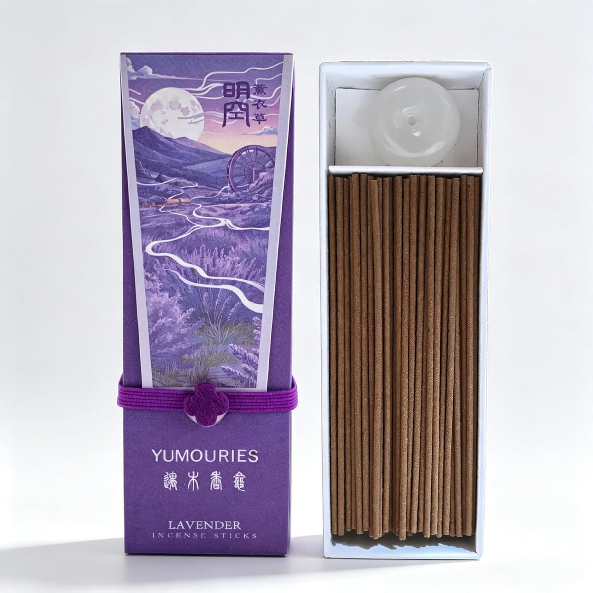 Lavender Incense Sticks 30g · Non-Toxic · Low Smoke for Sleep