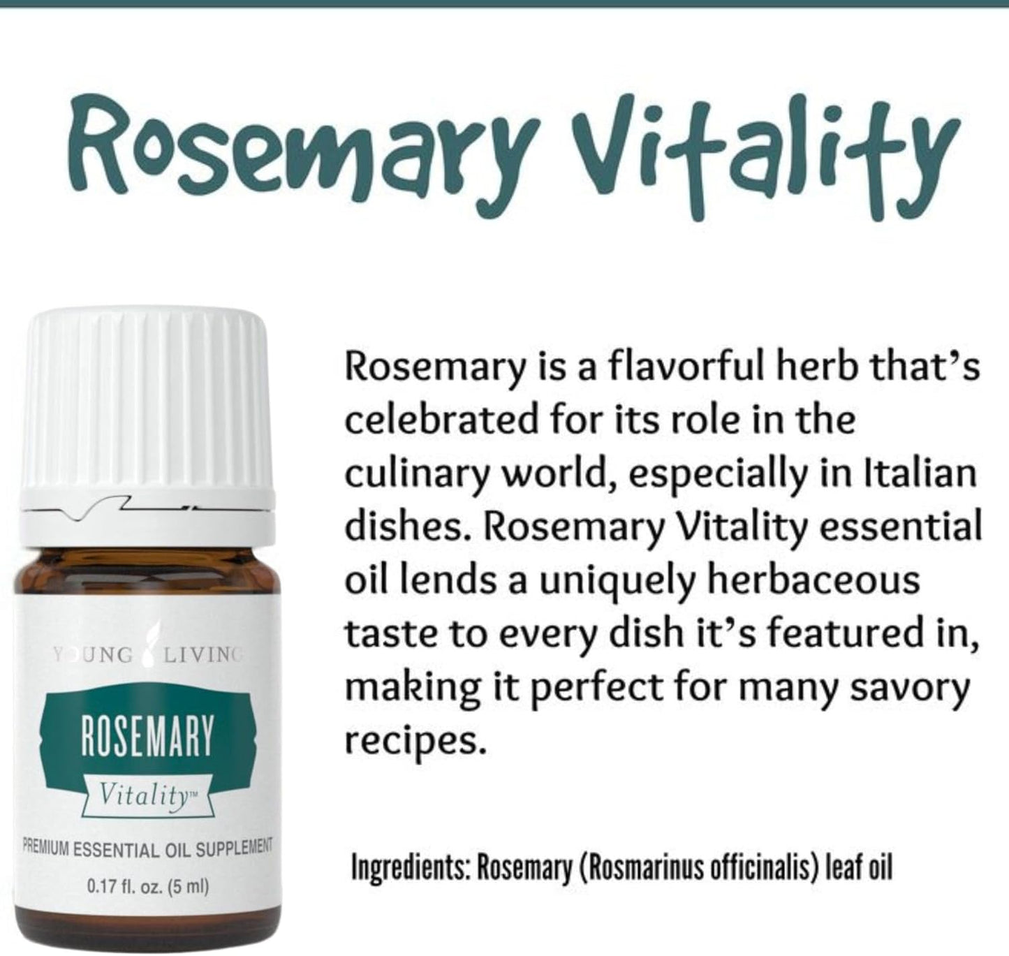 Vitality Rosemary 5ml Young Living Essential Oil