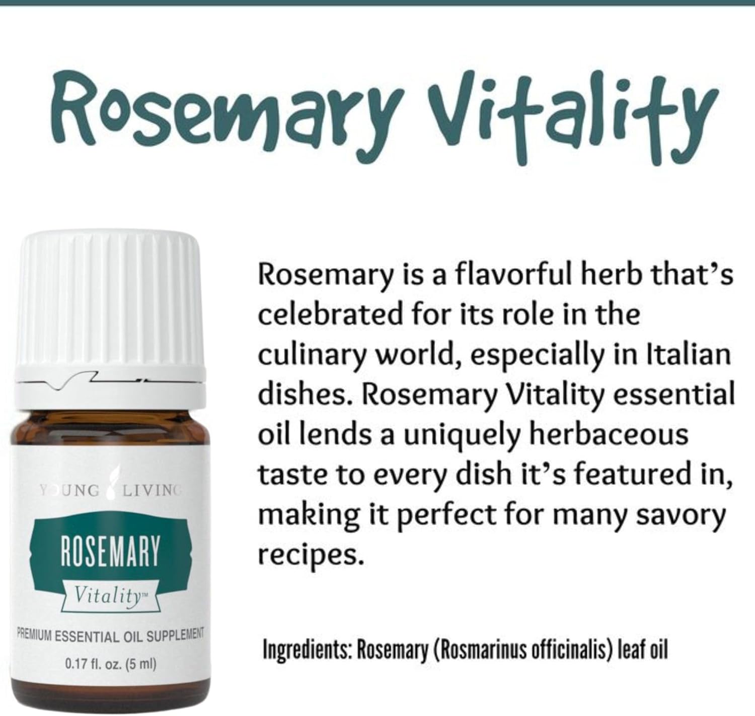 Vitality Rosemary 5ml Young Living Essential Oil