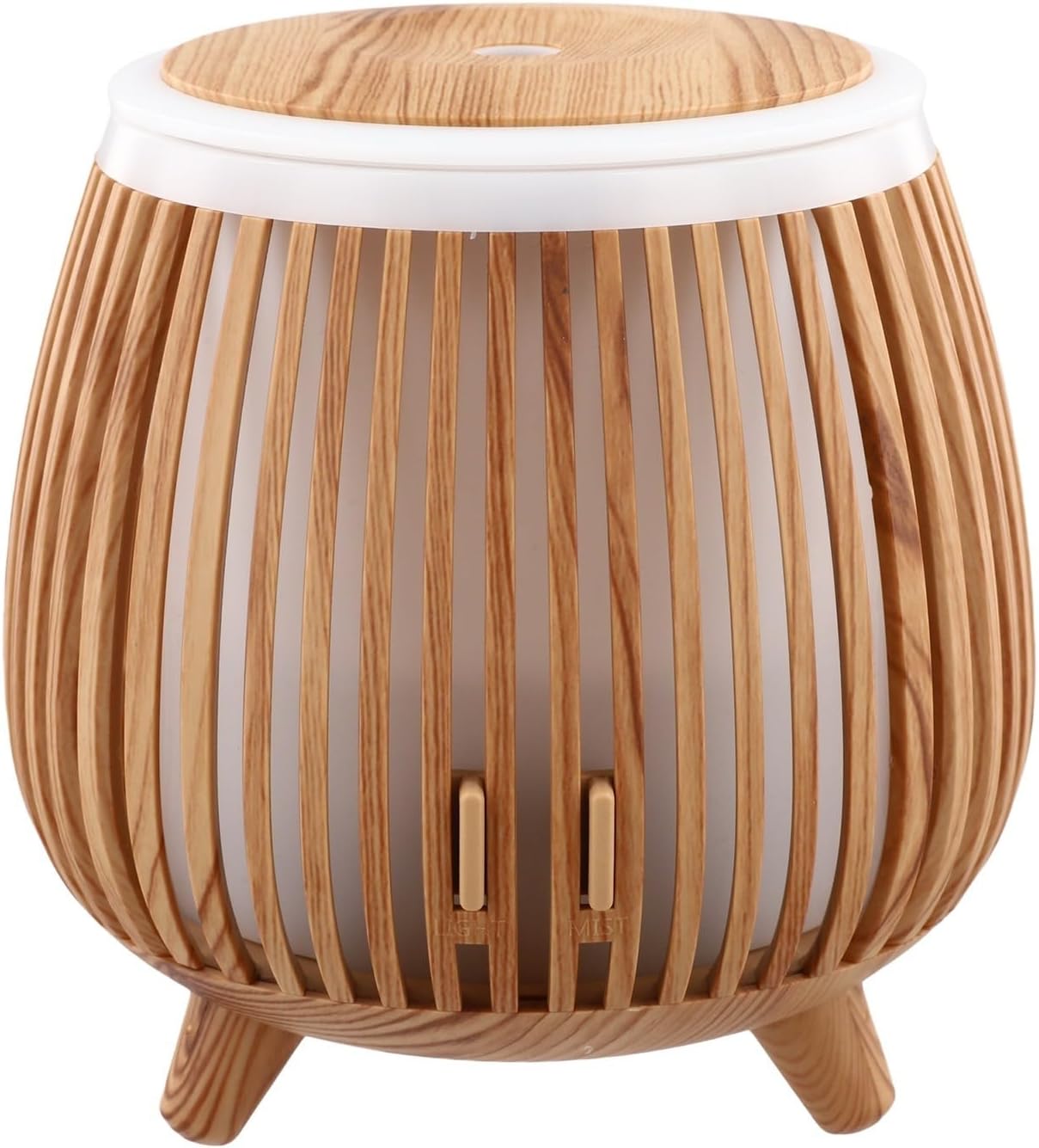 Essential Oil Diffuser and Humidifier with LED Mood Light, Quiet Ultrasonic-Aromatherapy Machine for Home Bedroom Office, Portable Air Freshener with Auto Shut-Off(Light wood grain)