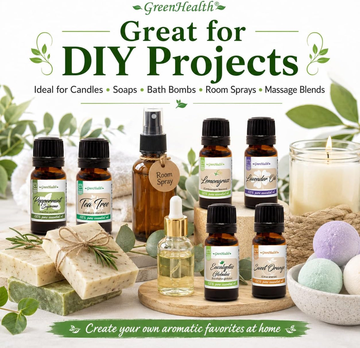 GreenHealth Top 6 Essential Oil Gift Set