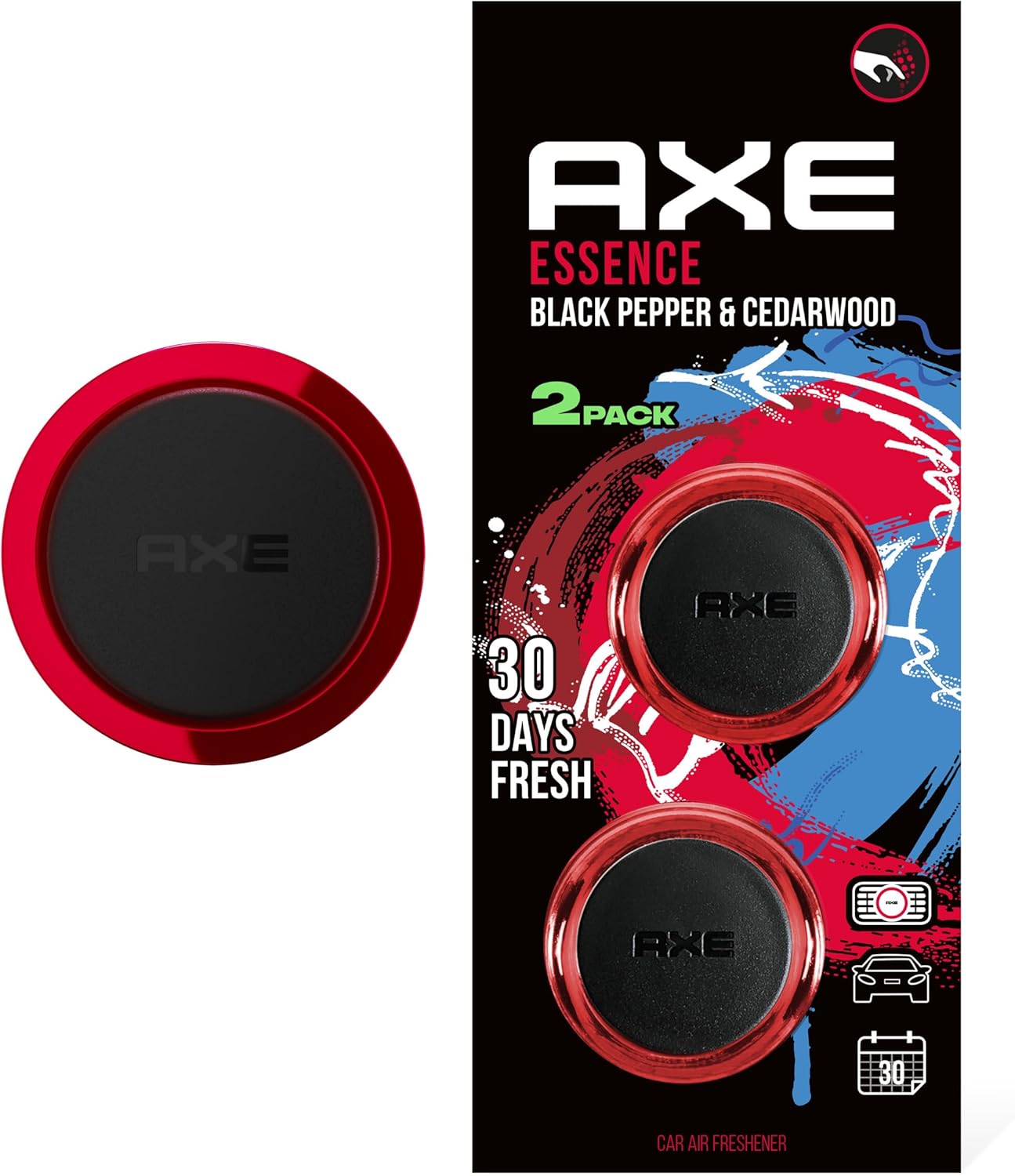 AXE Mini Vent Clip Car Air Freshener (Essence Scent, 2 Pack)
