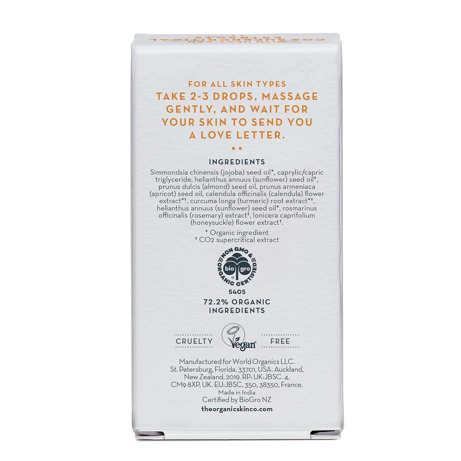 Gua Sha Oil for Face Care - Skin Brightening Serum for Dark Spots Fine Lines & Wrinkles with Organic Jojoba Calendula Sunflower & Turmeric Oil for Face Hydration Glow & Even Skin Tone (30mL)