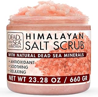Dead Sea Collection Himalayan Salt Scrub – Exfoliating Body Scrub for Women – Moisturizing and Nourishing Skin – with Pure Oils and Dead Sea Minerals (23.28 Oz)