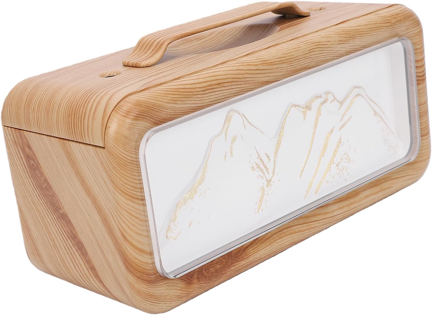Essential Oil Diffuser Humidifier 600ml, Dual Spray Cool Mist Aromatherapy Diffuser with Light, Portable Fragrance for Home Bedroom Office, Light Wood Grain