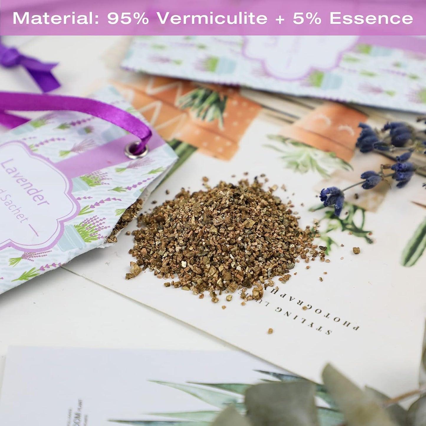 SCENTORINI Lavender Sachets for Drawers and Closets, Long-Lasting Sachets Bags, Pack of 14, Home Fragrance Sachet for Wardrobe, Closet, Drawer, Suitcases, Handbags,