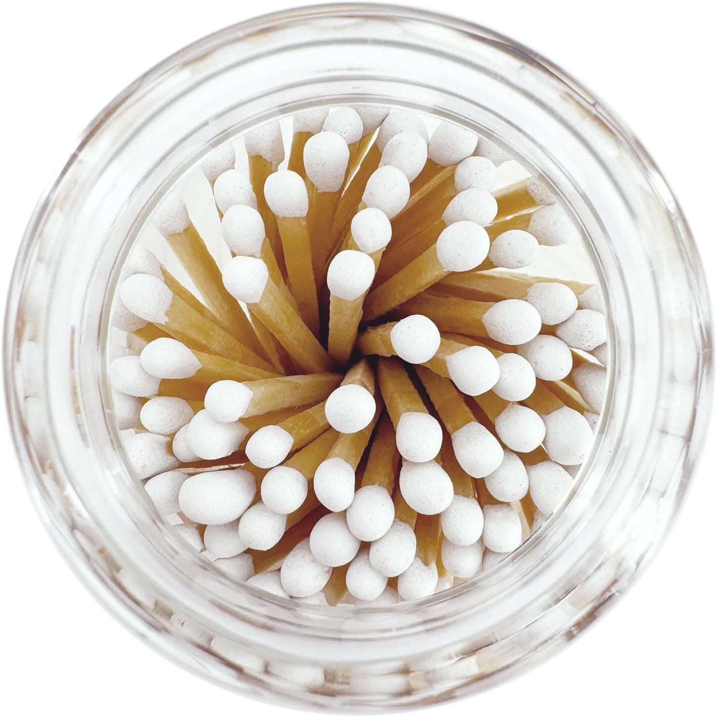 Wooden Matches in a Jar with Striker | Decorative Matches for Candles | Long Matches for Candles in Apothecary Glass Jar | Approx. 80 Safety Matches for Home Decor & Bathroom