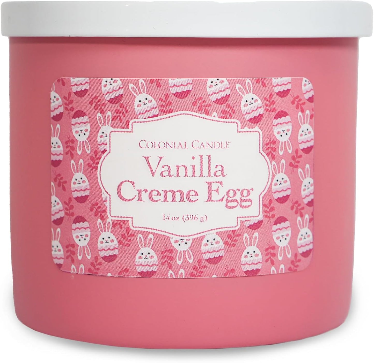 Colonial Candle Vanilla Creme Egg Scented Jar Candle, Easter Collection, 3 Wick, 14 oz - Up to 60 Hours Burn, Easter Candle, Made in the USA