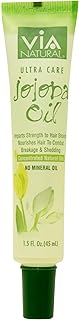 VIA Natural Ultra Care Jojoba Oil Concentrated Natural Oil 1.5oz - Imparts Strength to Hair Strands Nourishes Hair To Combat Breakage & Shedding - 3 Pack