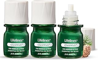 ClickWick Essential Oil Blends for Lifelines Diffusers, 3-Pack Walk in The Woods Set - Essential Oil Blend Refill for Candle, Plant & Shower Aromatherapy Diffuser - Fragrance for Diffusers