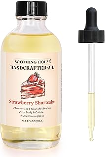 Strawberry Shortcake Body Oil: Moisturizing Body Oil for Soft, Glowing Skin with Almond & Jojoba Oil (4 fl oz)