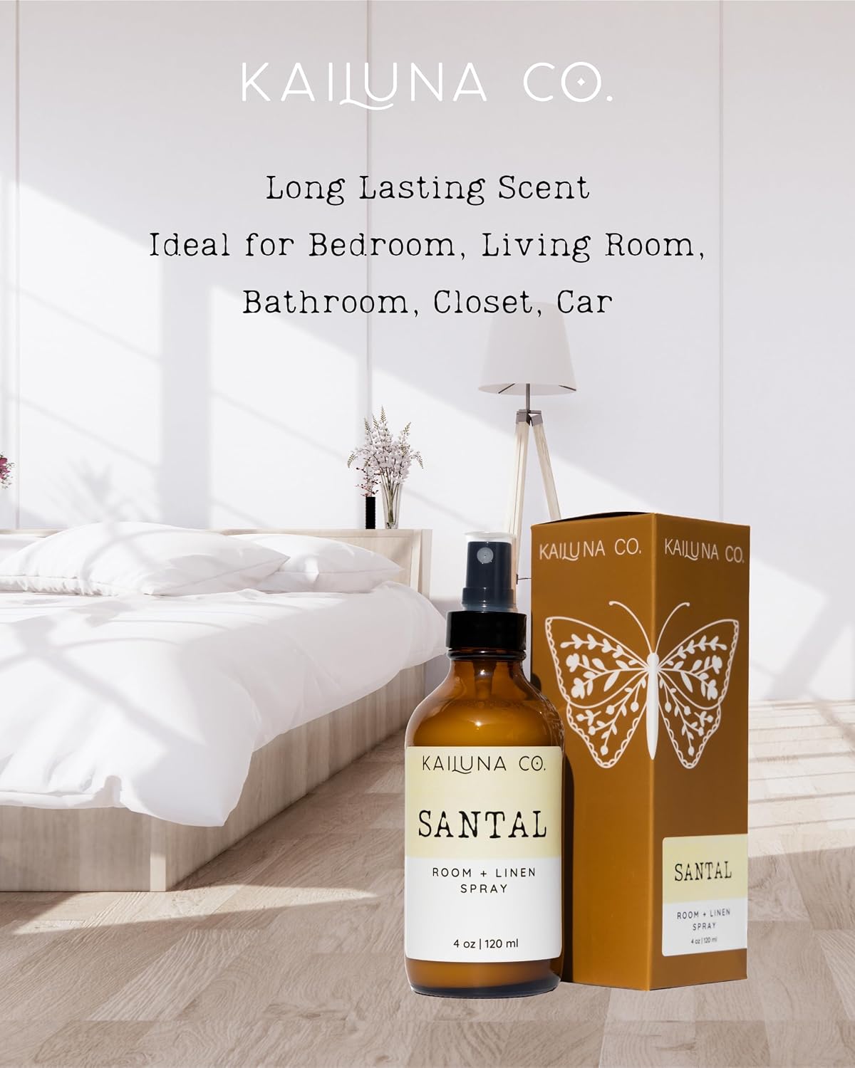 Kailuna Co. Santal Artisan Natural Room and Linen Spray with Pure Essential and Fragrance Oils, Made in California (4 oz), 33
