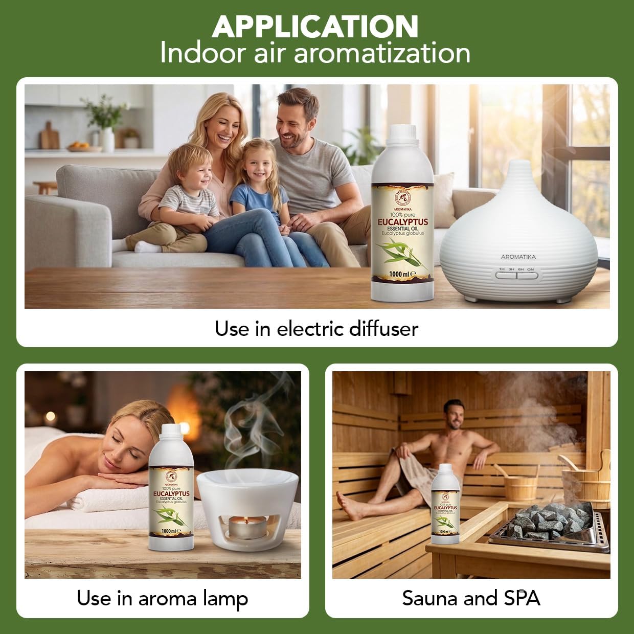 Eucalyptus Essential Oil 34 Fl Oz - Eucalyptus Globulus - 100% Pure Eucalyptus EO for Freshen Rooms - Home Fragrances - Aromatherapy - Diffuser - Aroma Lamps - Making Candles - Scented Oils