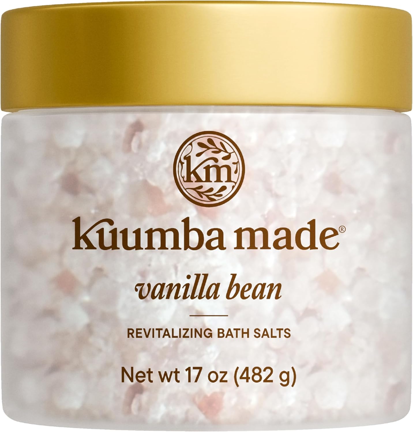 Kuumba Made Vanilla Bean Bath Salt, Mineral-Rich Soaking Salts for Soft Skin and Relaxation, 17 Oz