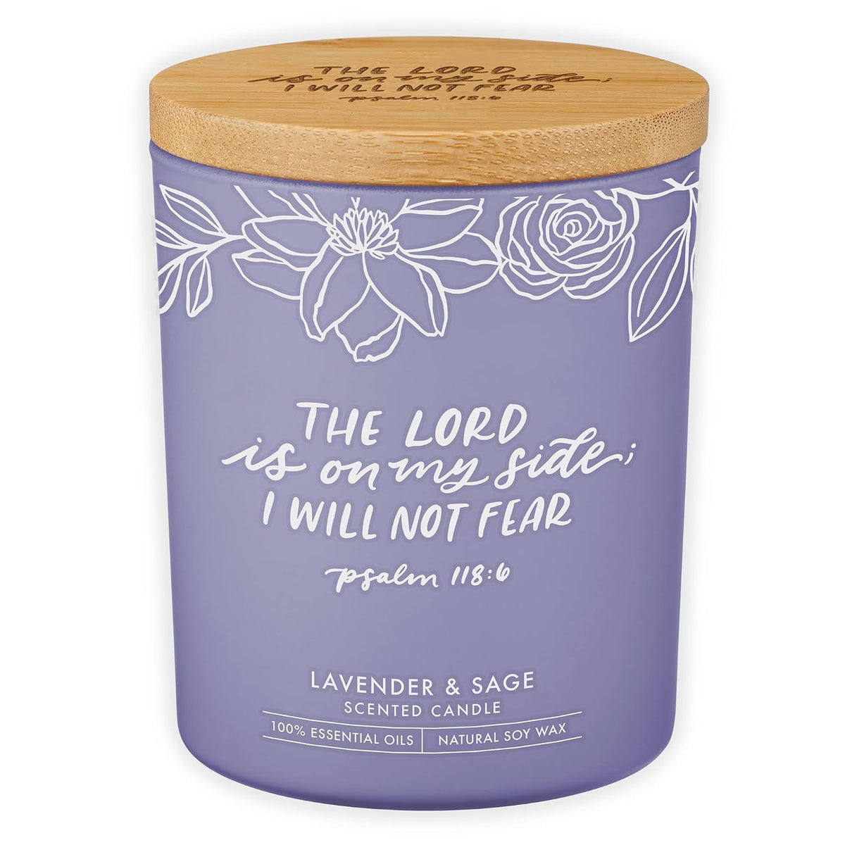 Christian Art Gifts Soy Wax Scented Candle: Lavender & Sage Scent