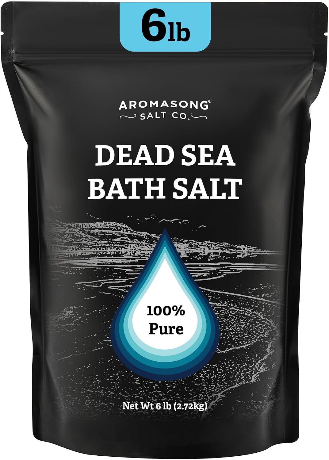 Aromasong Dead Sea Salt Bath Soak 6 Lbs. Bulk Pack – 100% Natural Dead Sea Salts for Soaking, Relaxation, and Detoxification of Skin, Dead Sea Salts for Bath to Rejuvenate and Refresh.