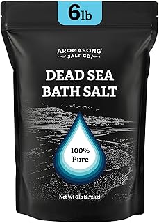 Aromasong Dead Sea Salt Bath Soak 6 Lbs. Bulk Pack – 100% Natural Dead Sea Salts for Soaking, Relaxation, and Detoxification of Skin, Dead Sea Salts for Bath to Rejuvenate and Refresh.