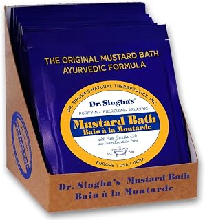 Dr. Singha's Mustard Bath Soak – Aromatherapy Bath Salts with Mustard Seed & Essential Oils for Muscle Relaxation, Stress Relief & Soothing – Epsom Salt Alternative, (2 oz (14 Pack))