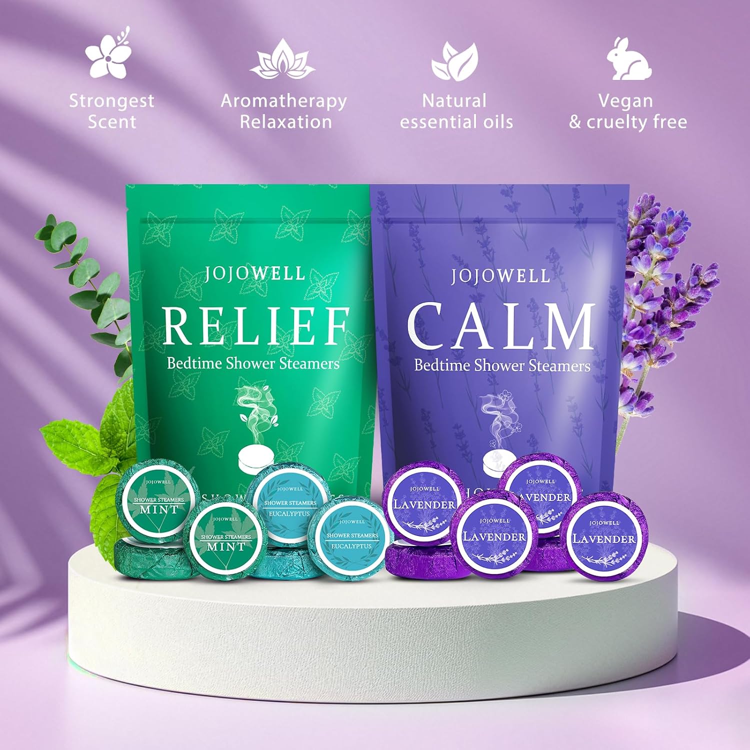 Shower Steamers Aromatherapy -12 Pack Birthday Gifts for Women Men, Mothers Day Gifts, Shower Bombs with Essential Oils, Eucalyptus for Shower, Nasal Relief, Self Care Home Spa Gifts for Mom, Her