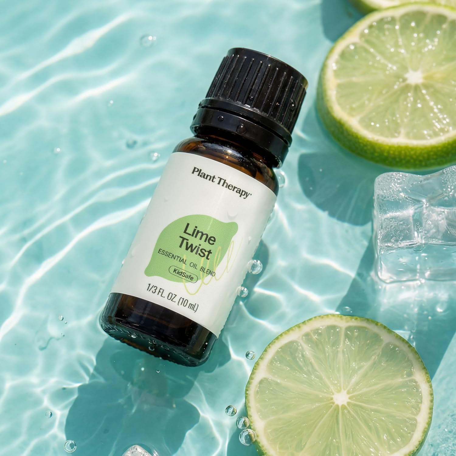 Plant Therapy Lime Twist Summer Essential Oil Blend 10 mL (1/3 oz) Lively & Energetic, Mood-Boosting Sweet Citrus, Sets an Upbeat, Positive Atmosphere
