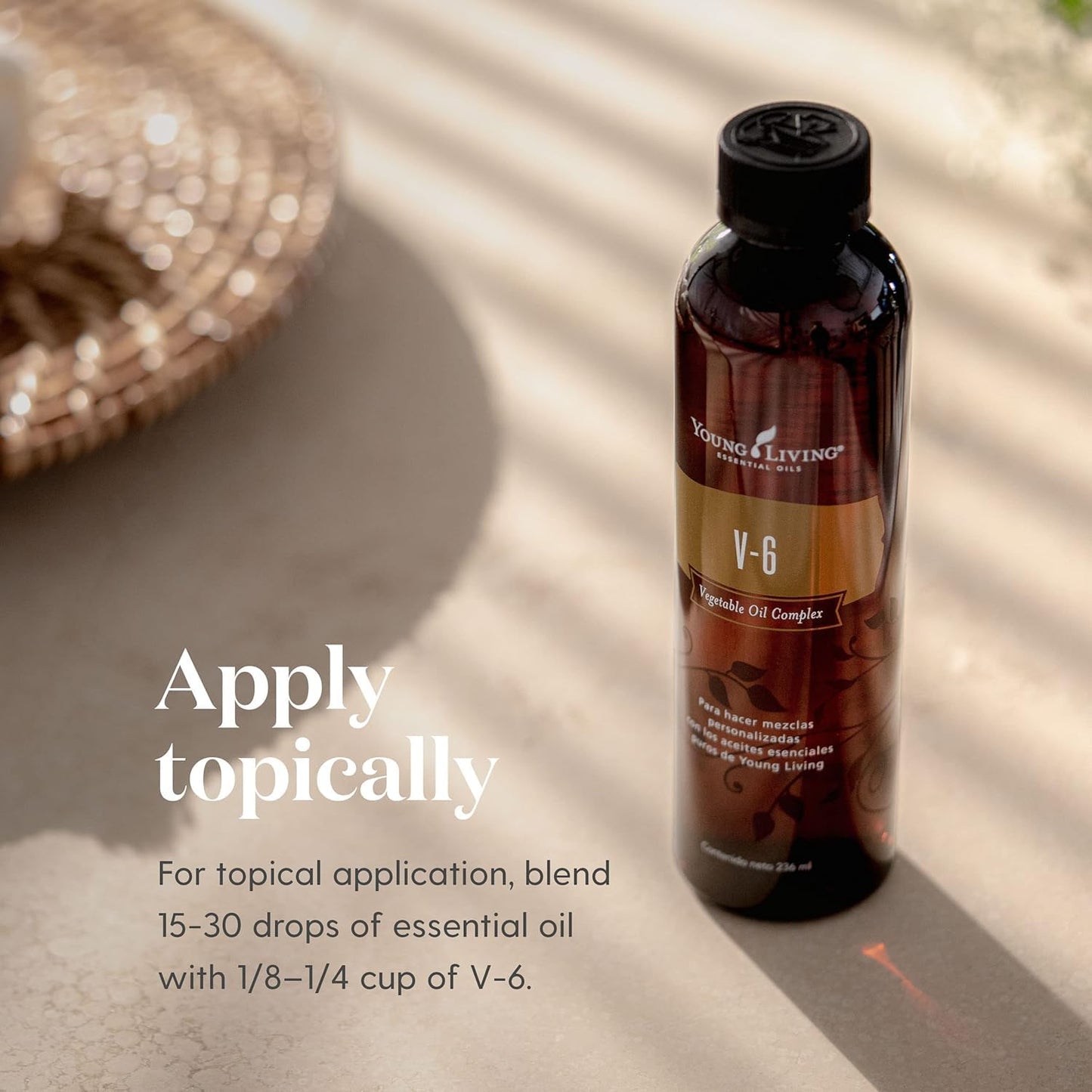 Young Living V-6 Enhanced Vegetable Oil Complex for Custom Blending with Essential Oils - 8 fl oz