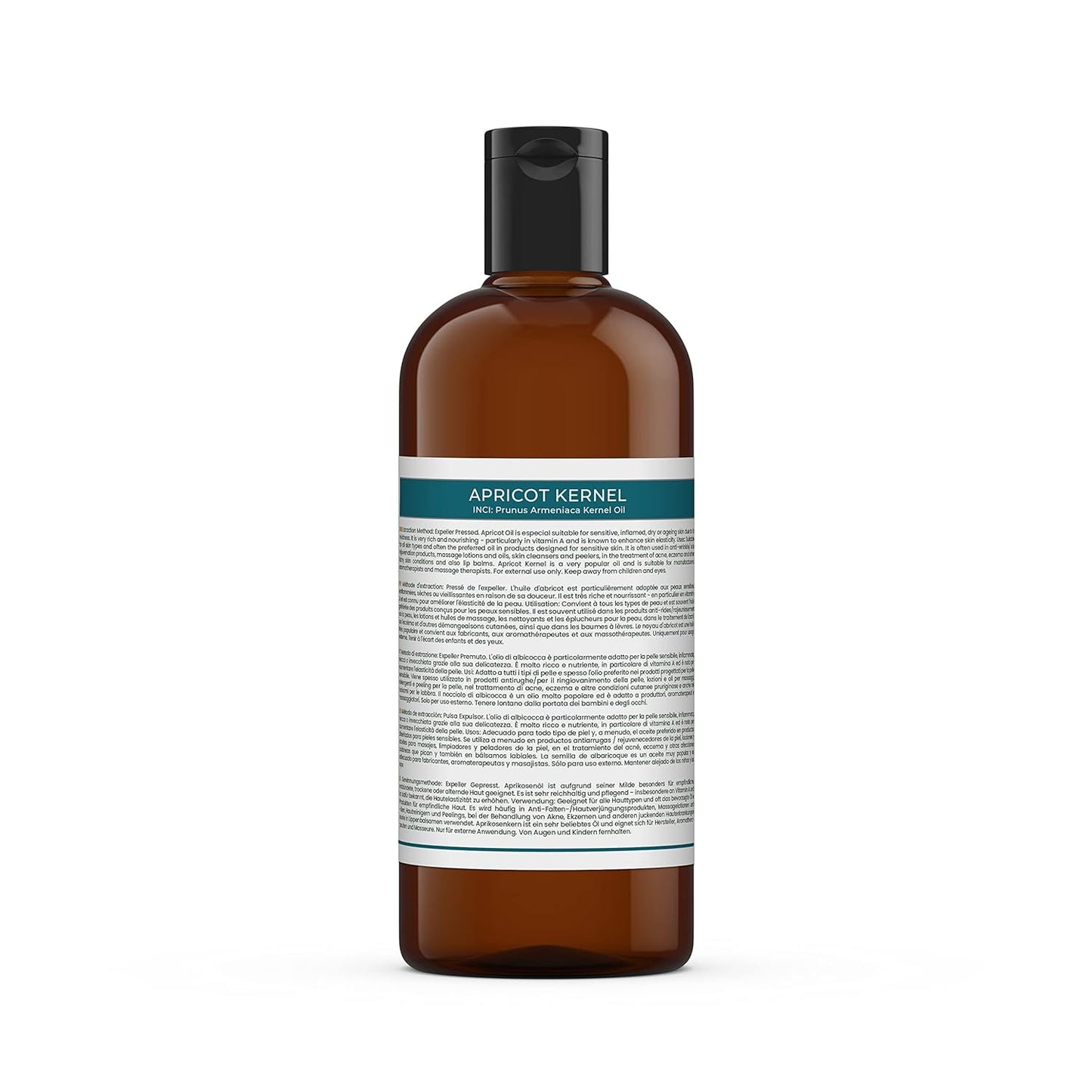 Mystic Moments Apricot Kernel Organic Carrier Oil 500ml | Prunus Armeniaca | Lightweight Moisturising Treatment for Soft Skin & Radiant Hair | Natural Care for Skincare, Massage & Haircare
