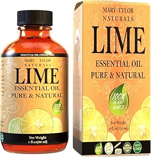 Lime Essential Oil (4 oz), Therapeutic Grade, 100% Pure and Natural, Perfect for Aromatherapy, Diffuser, DIY and Much More by Mary Tylor Naturals