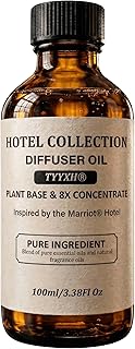 Hotel Diffuser Oil Inspired by Marrio.tt – Fragrance & Essential Oil Blend for Waterless & Cold Air Diffusers – Citrus, Vanilla, Cedar – Long-Lasting Aroma – Aromatherapy – 3.38 Fl Oz Glass Bottle