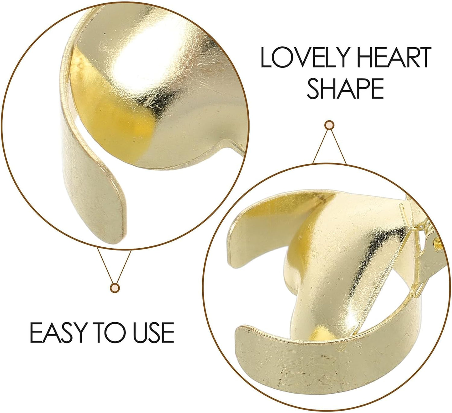 2 Pcs Heart Shaped Automatic Candle Snuffer, Gold Metal Candle Flame Extinguisher for Scented Decorative Wick Clips for Weddings, Holidays, and Home Decor